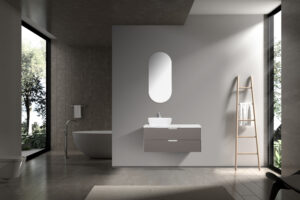 Trento 1200 Misty Grey Bathroom Cabinet