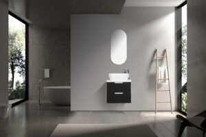 Trento 600 Carbon Black Bathroom Cabinet