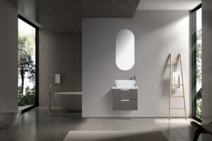 Trento 600 Misty Grey Bathroom Cabinet