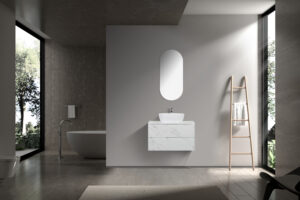 Trento 900 Calacatta Bathroom Cabinet