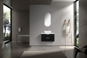 Trento 900 Carbon Black Bathroom Cabinet