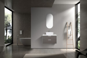 Trento 900 Misty Grey Bathroom Cabinet
